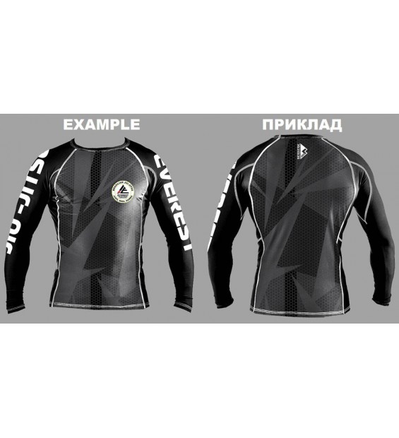 Compression rashguard for men with long sleeves