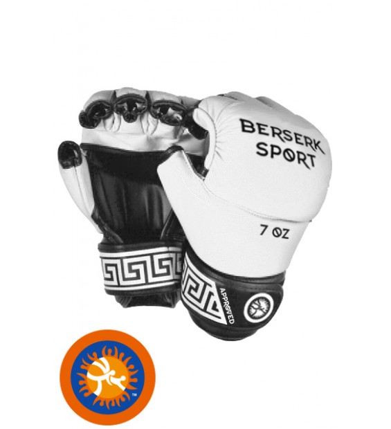Gloves Berserk Full for Pankration approved UWW 7 oz white (Leather)