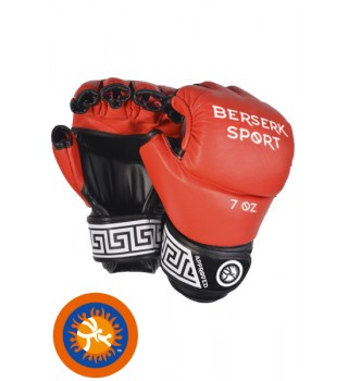 Gloves Berserk Full for Pankration approved UWW 7 oz red (Leather)