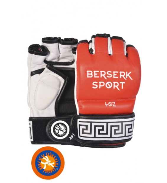 Gloves Berserk Traditional for Pankration approved UWW 4 oz red (Leather)