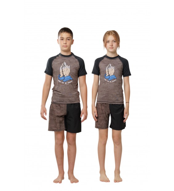 Рашгард Berserk Sport Pray & Fight black Kids