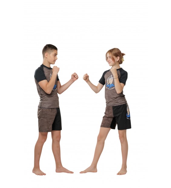 Рашгард Berserk Sport Pray & Fight black Kids