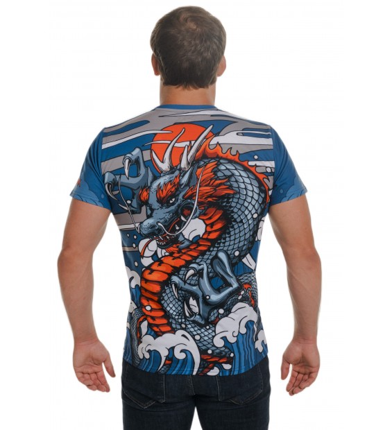 T-shirt BERSERK SPORT DRAGON blue